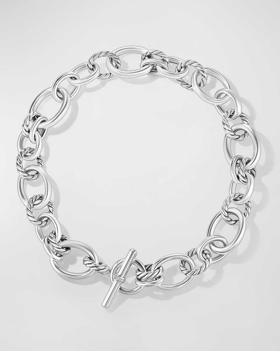 25mm DY Mercer Necklace with Diamonds in Silver